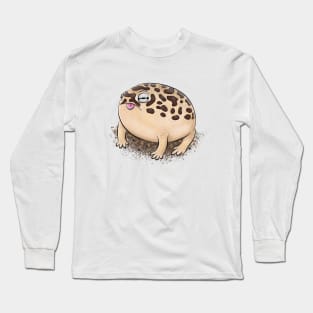 Cute brown desert rain frog cartoon illustration Long Sleeve T-Shirt